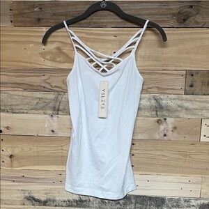 Yelete size OS White Super Soft Super Stretchy Strappy Camisole